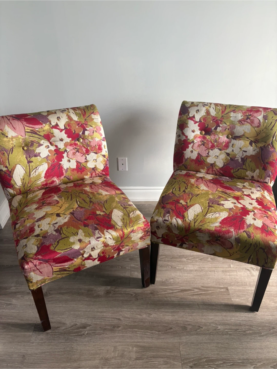 Floral Accent Chairs - Set of 2