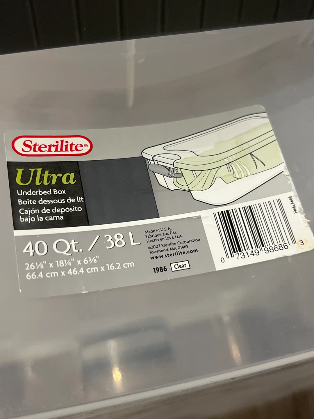 Sterilite Ultra Underbed Box - 40 Qt / 38 L - photo 3