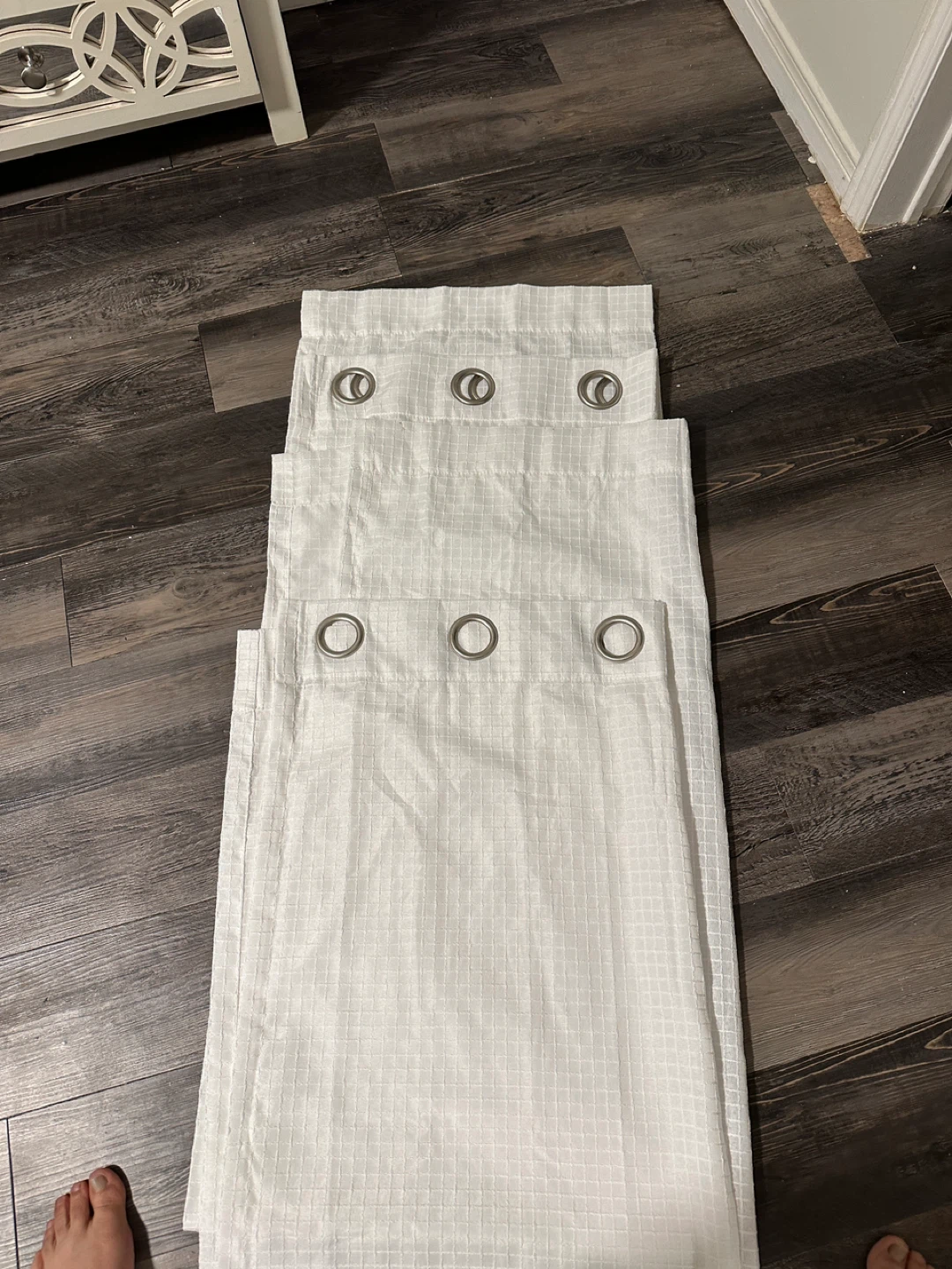 Mainstays White Curtain Panel 38x84 in
