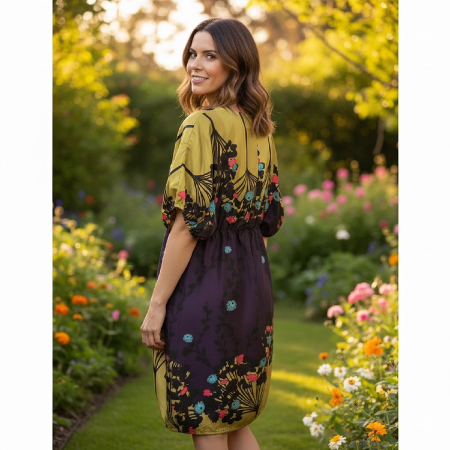 Kenar Silk Kaftan Dress - photo 2