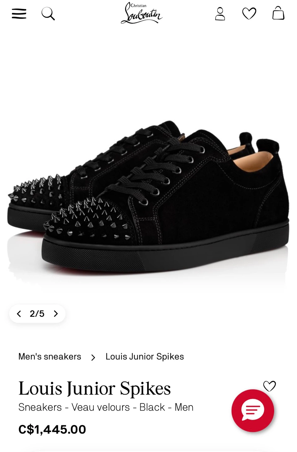 Christian Louboutin Louis Junior Spikes Sneakers - photo 3