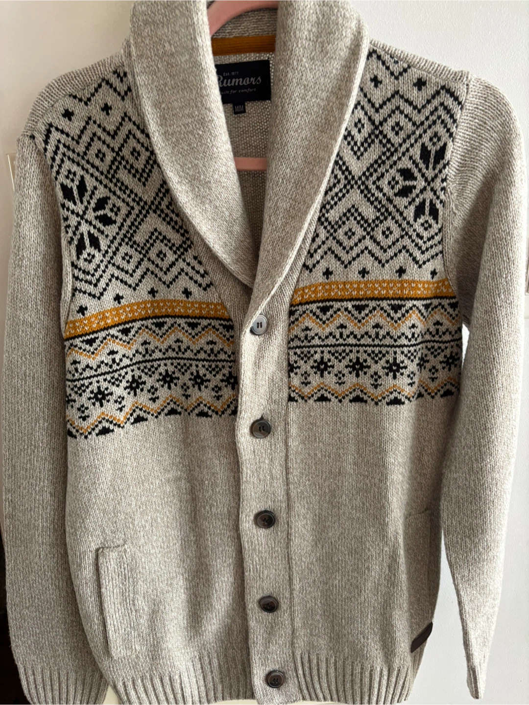 Men’s Grey Sweater Cardigan