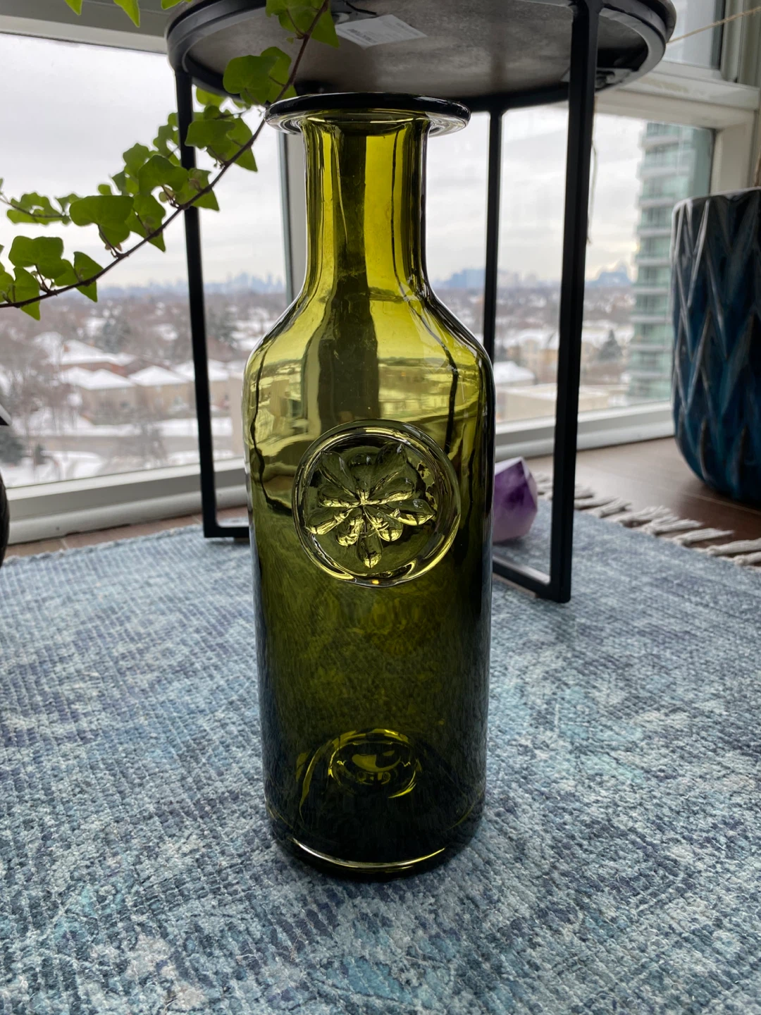 Green Glass Vase