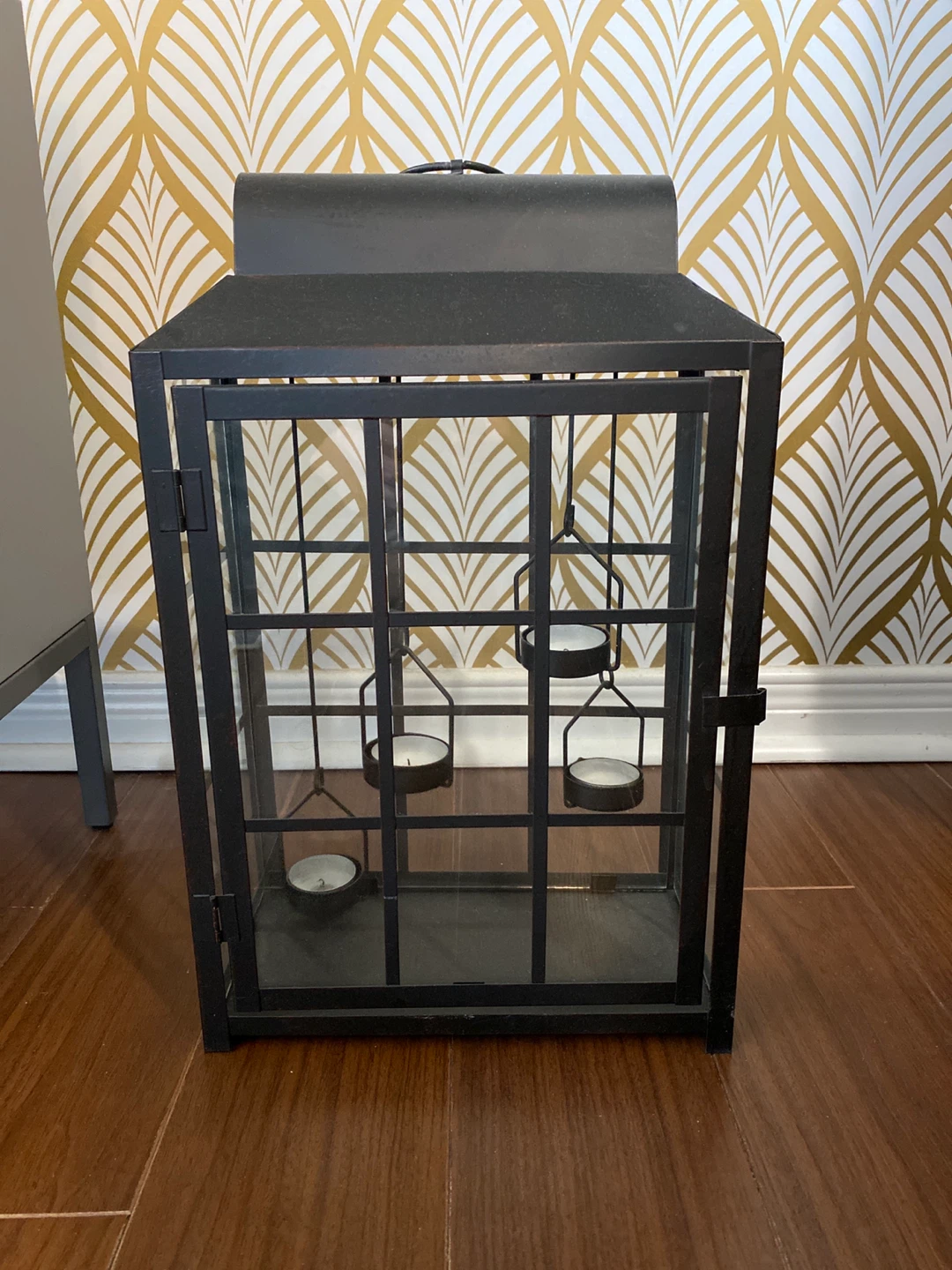 Black Metal Candle Lantern