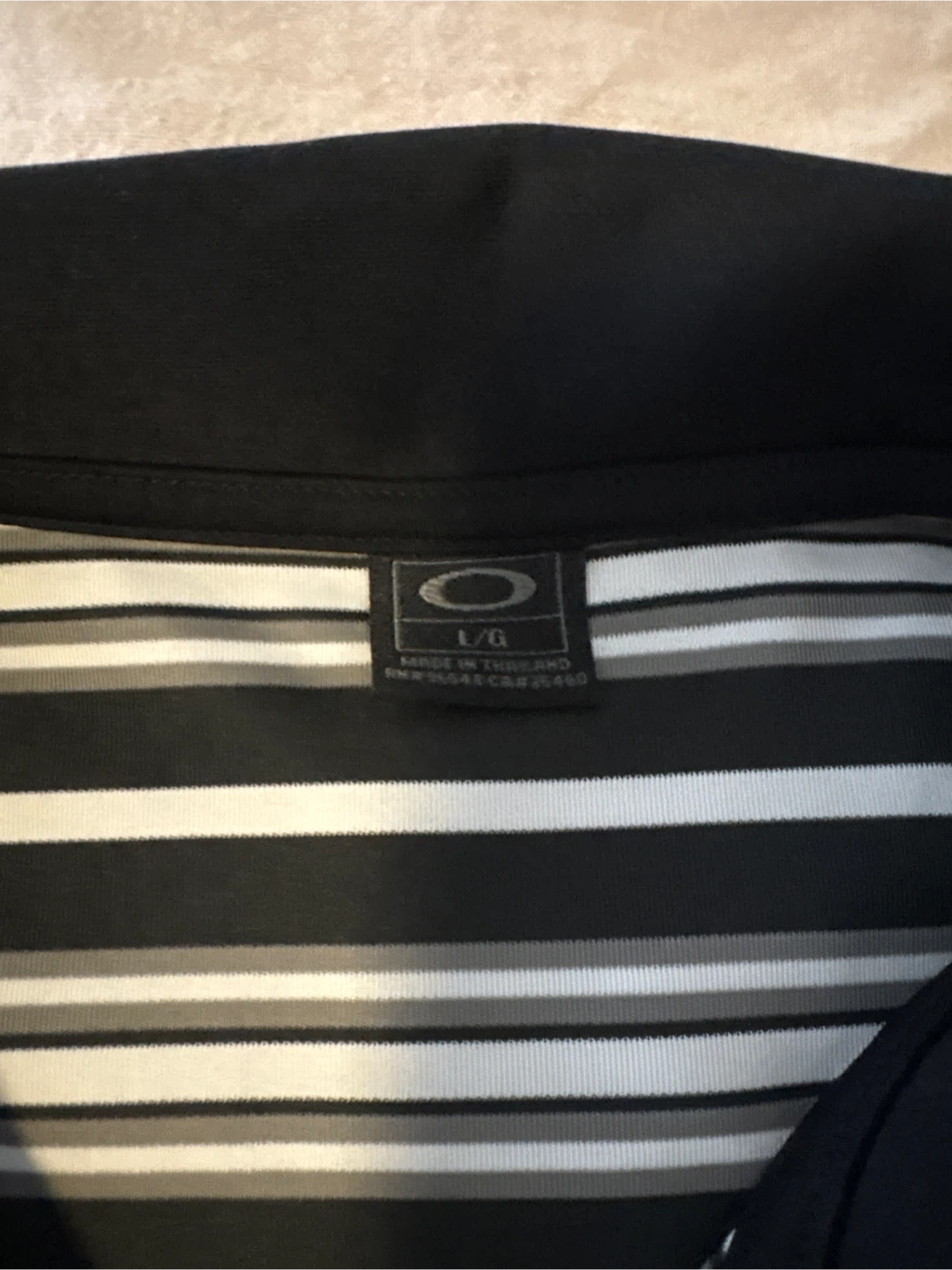 Oakley Striped Polo Shirt - Size Large - photo 2