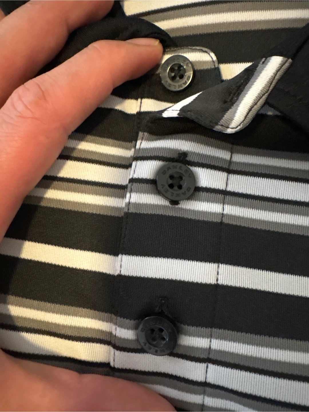 Oakley Striped Polo Shirt - Size Large - photo 3