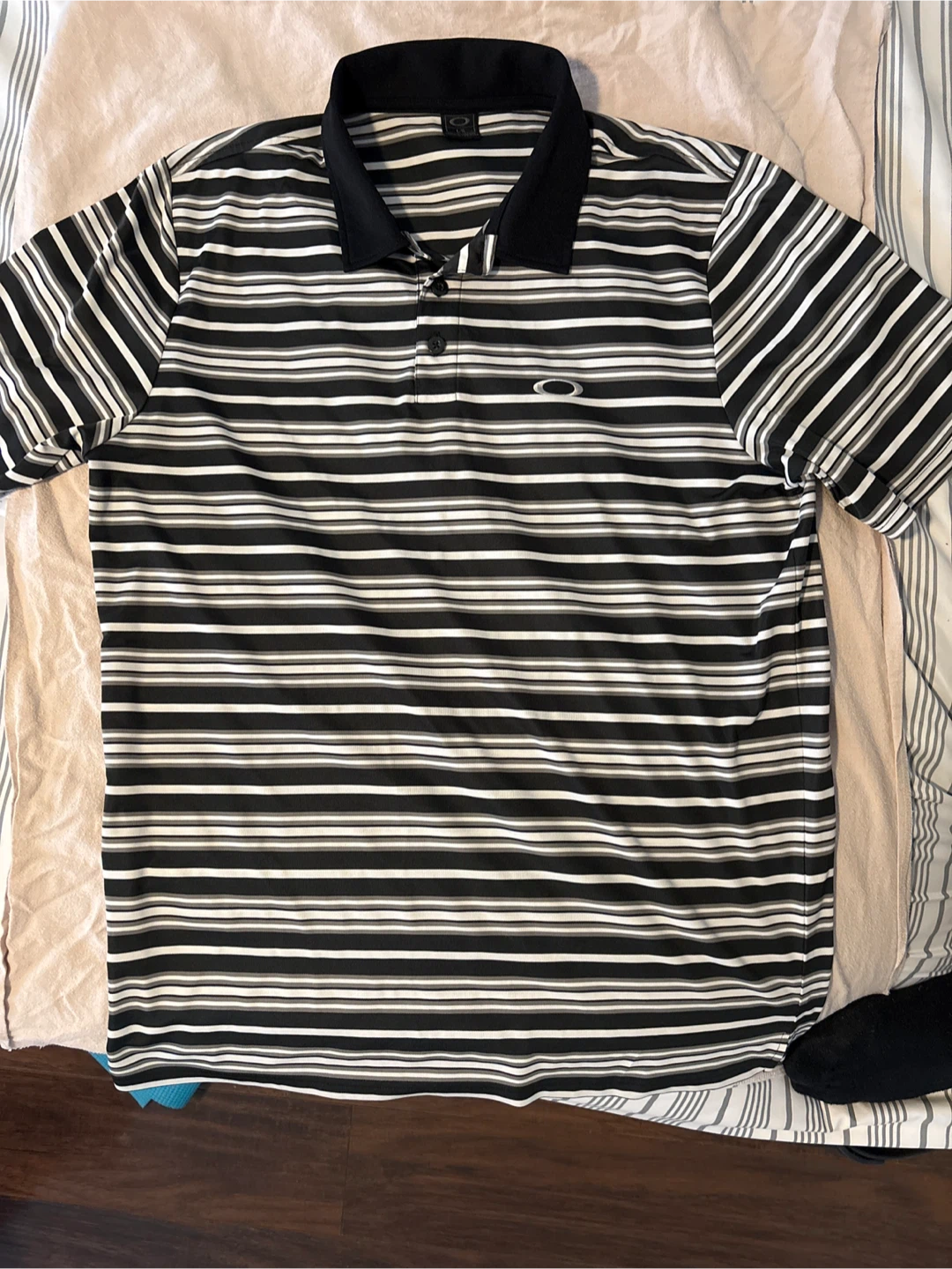 Oakley Striped Polo Shirt - Size Large
