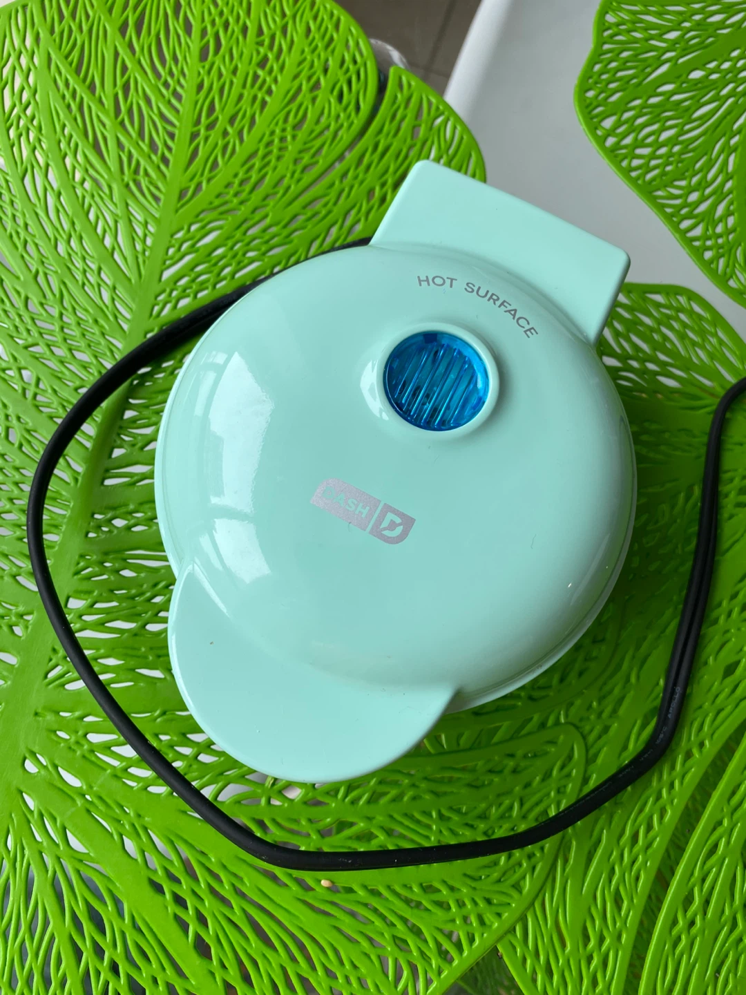 Dash Mini Waffle Maker - Aqua