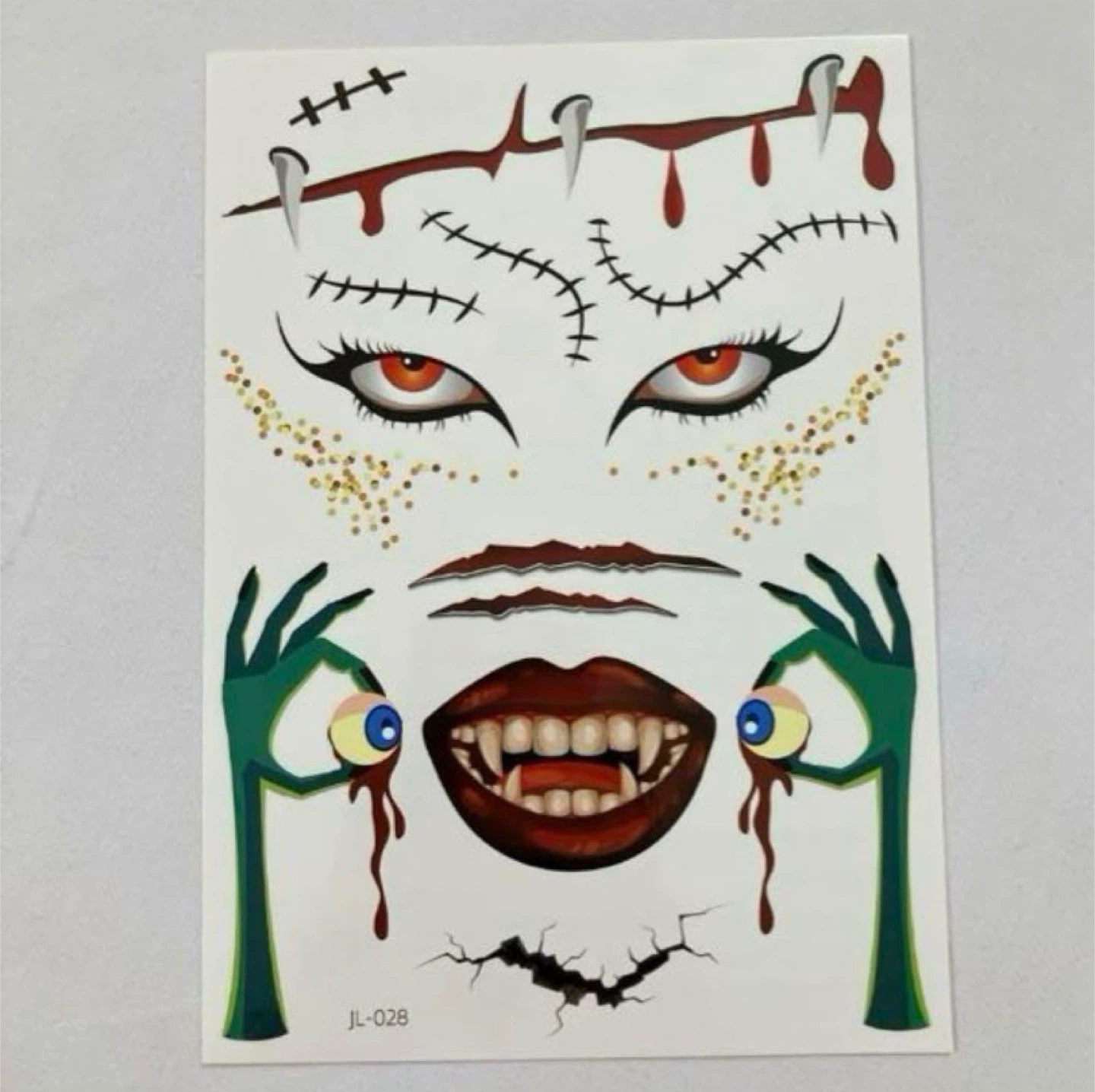Halloween Face Tattoo Stickers - photo 3
