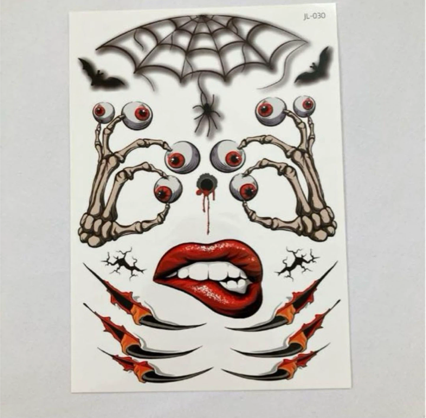 Halloween Face Tattoo Stickers - photo 2