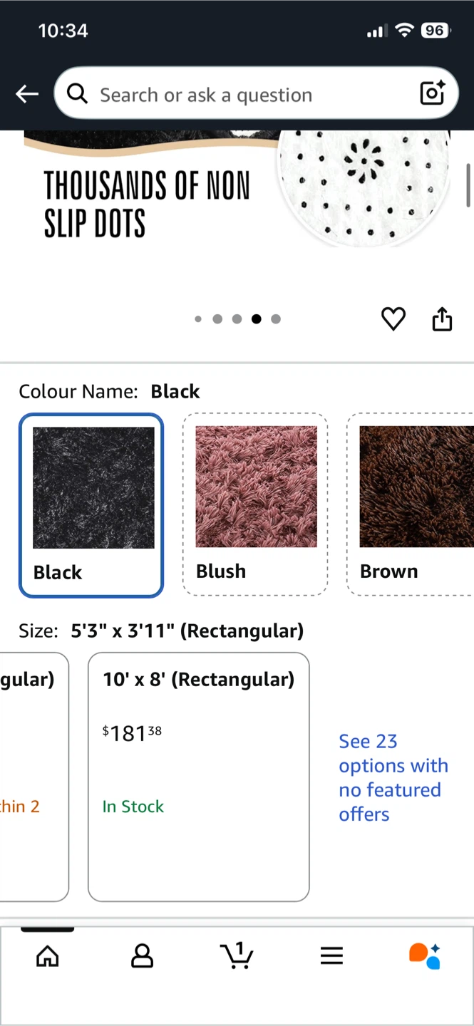 Black Fluffy Area Rug - photo 4