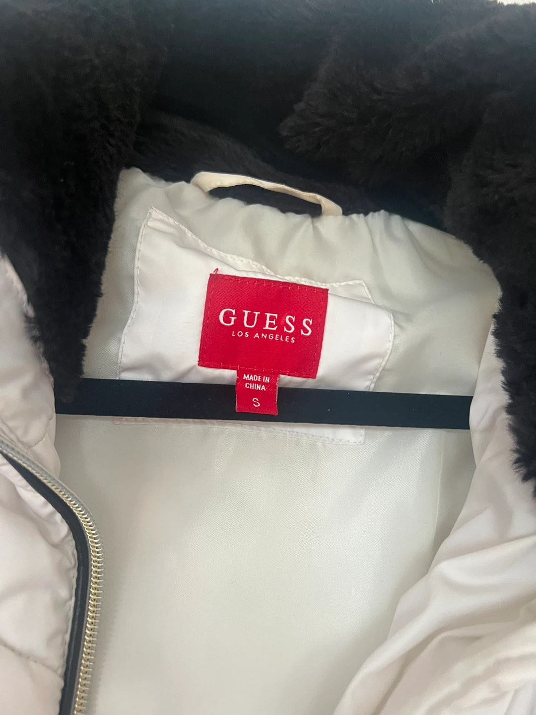 Guess White Puffer Jacket Size S - photo 2