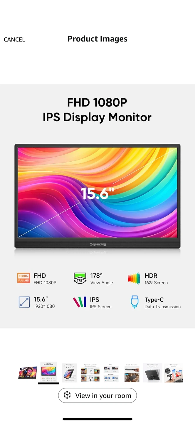 Dopesplay 15.6" FHD 1080P IPS Portable Monitor - photo 2