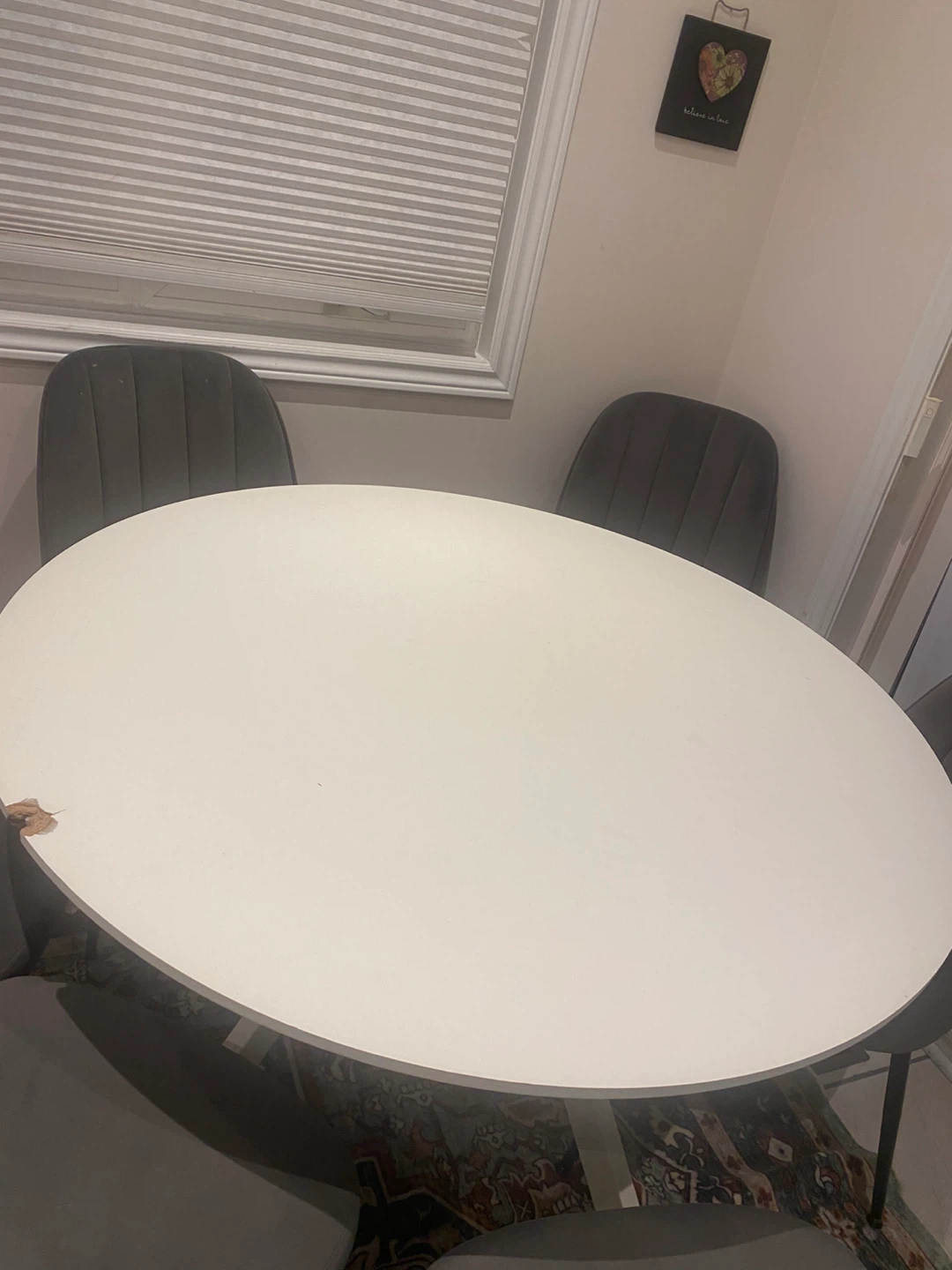 Round White Dining Table - photo 4