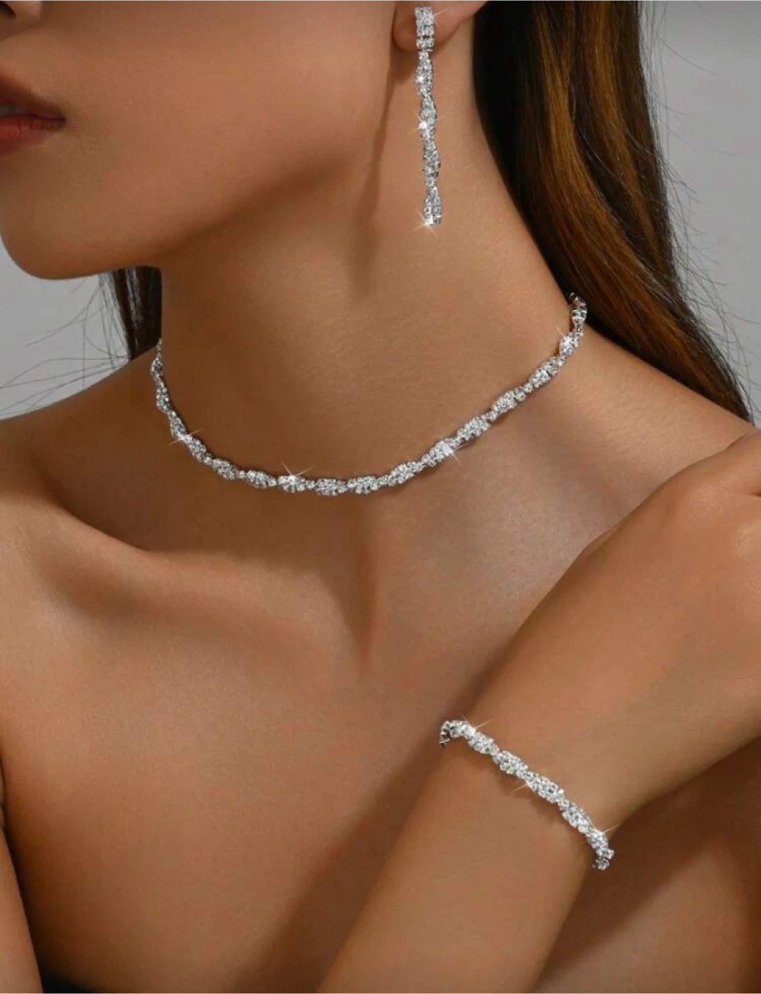 Sparkling Rhinestone Jewellery Set - New - photo 2