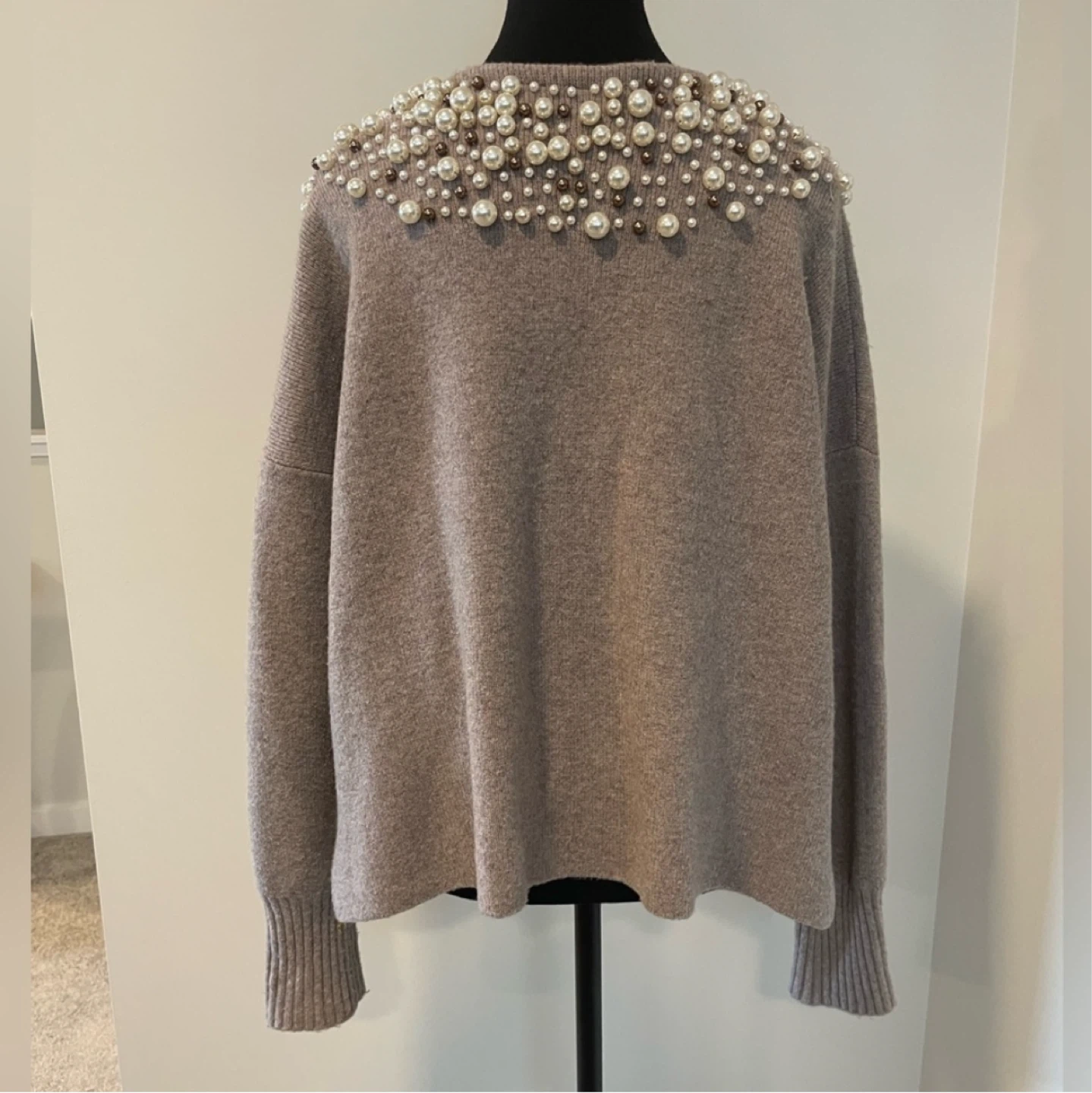Anthropologie Moth Pearl Embellished Cardigan - Size M - photo 2