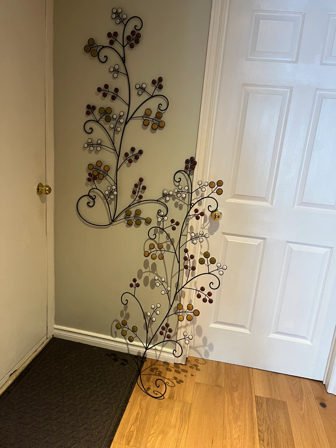 Set of 2 Metal Wall Decor - Floral Design