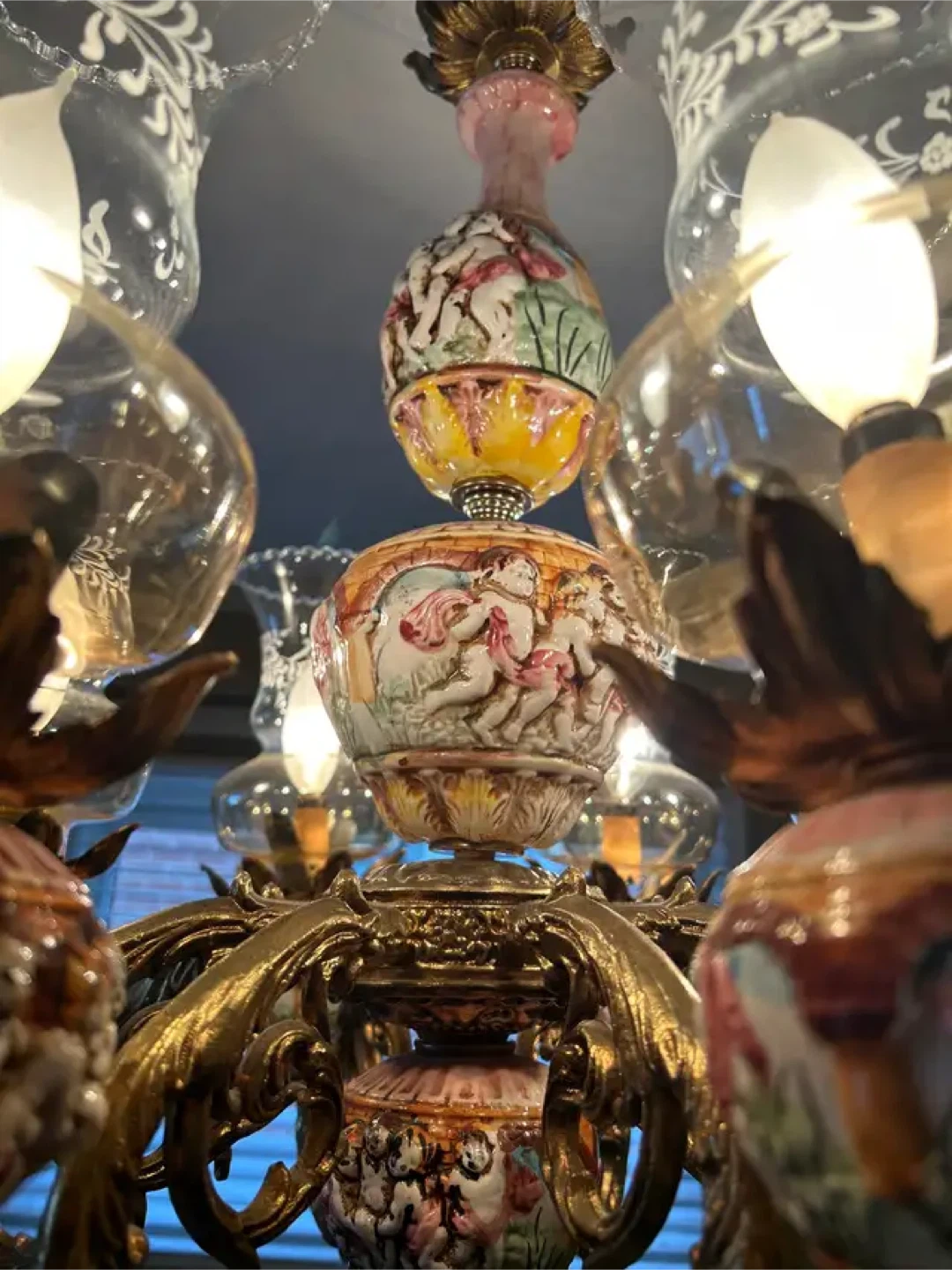 Vintage Italian Ceramic Chandelier - photo 2