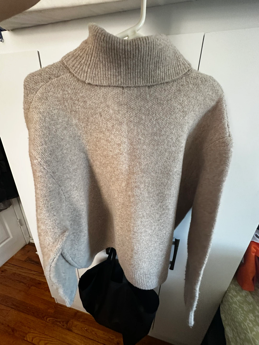 Zara Beige Knit Turtleneck Sweater