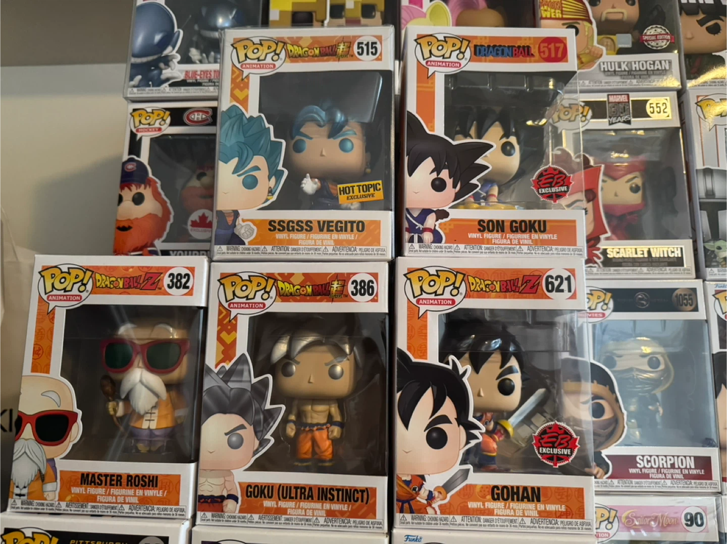 Dragon Ball Z Funko Pops - Master Roshi, Goku, Gohan