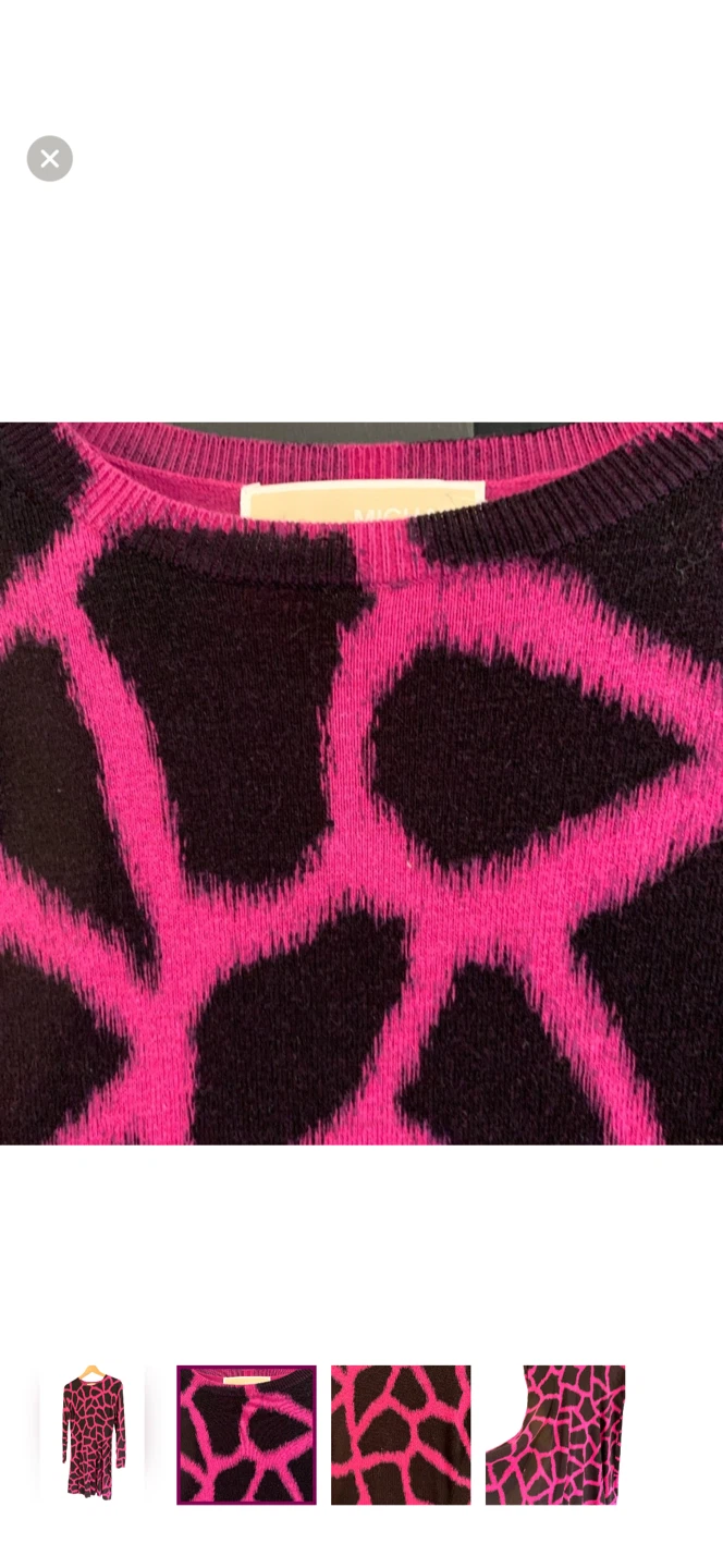 Michael Kors Pink & Black Giraffe Print Dress - photo 2