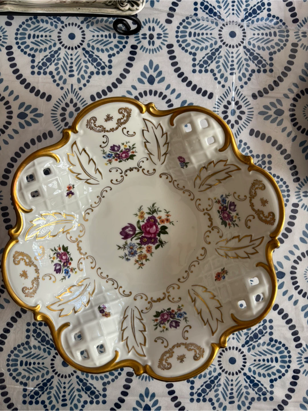 Vintage Floral Porcelain Bowl - photo 3