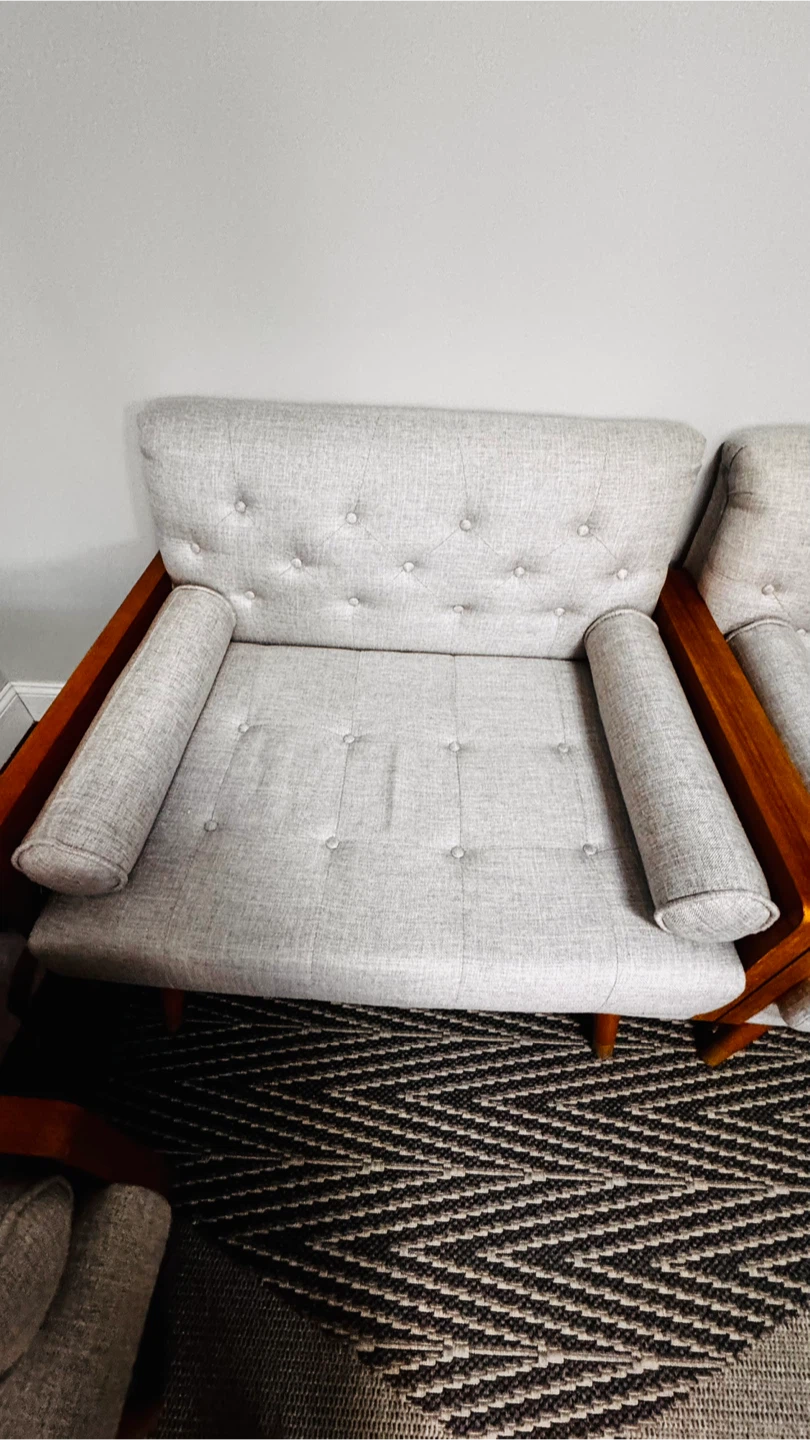 Mid-Century Modern Sofa and Loveseat Set - photo 4