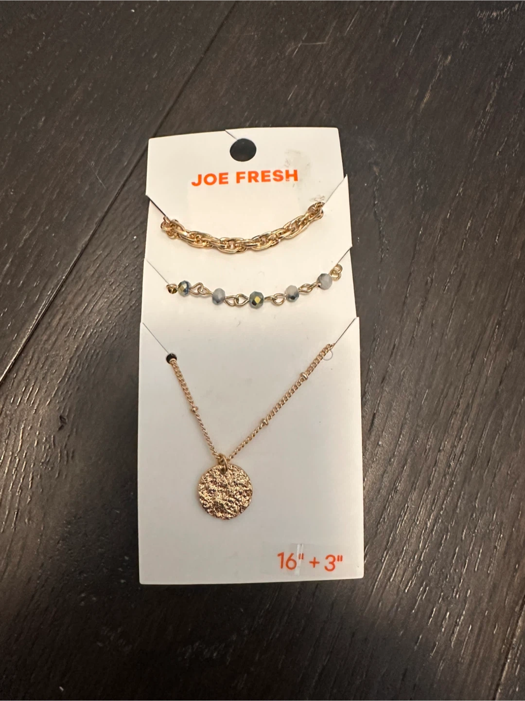 Joe Fresh Gold Necklace Set - New