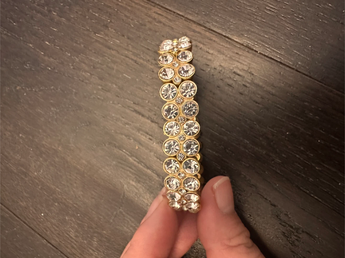 Gold-Tone Rhinestone Bracelet