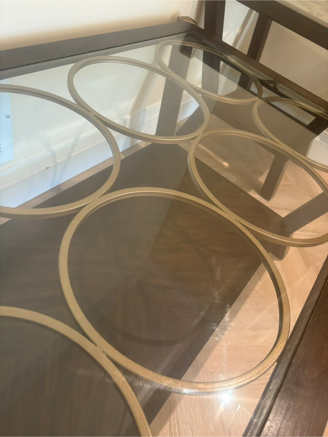 Coffee Glass Top Table with 2 side tables