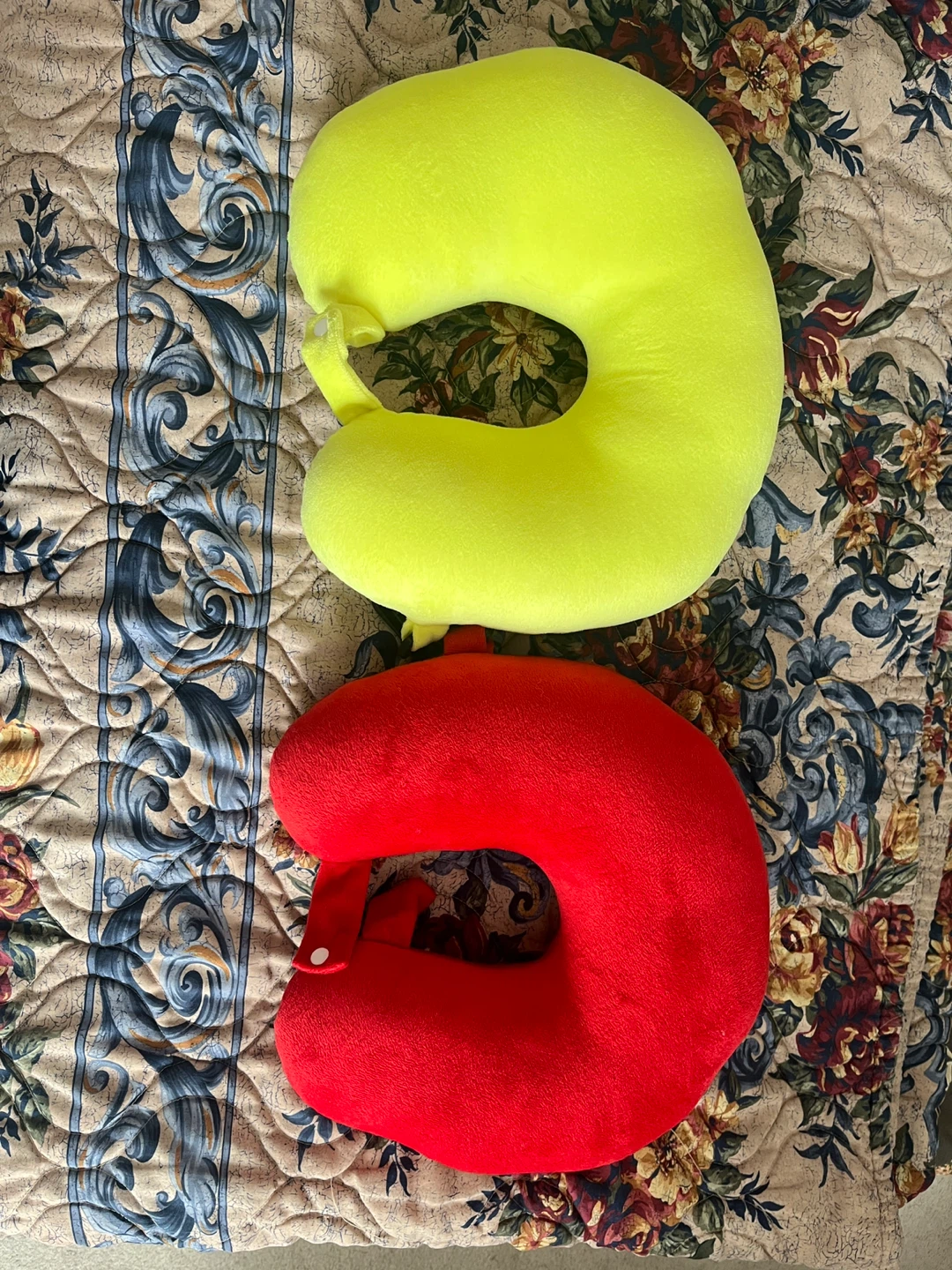 Travel Neck Pillow - Yellow and Red