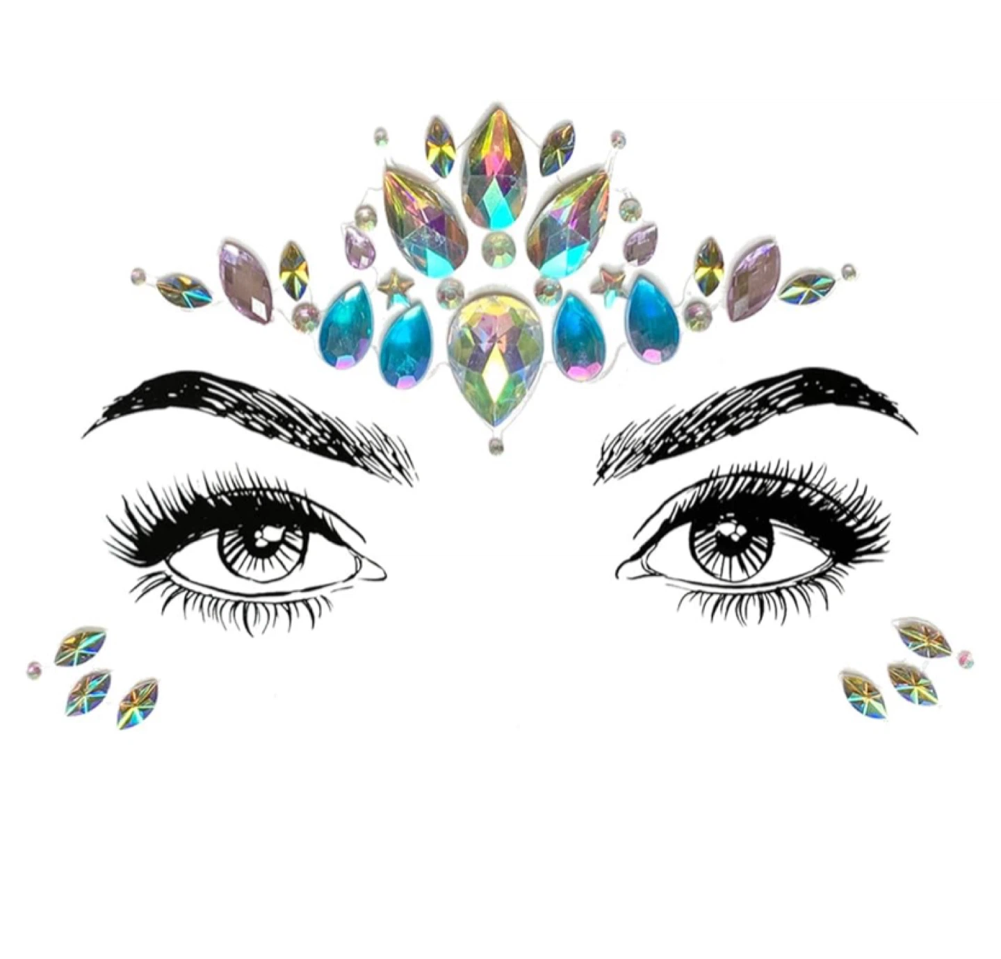 Face Gems Rhinestone Stickers