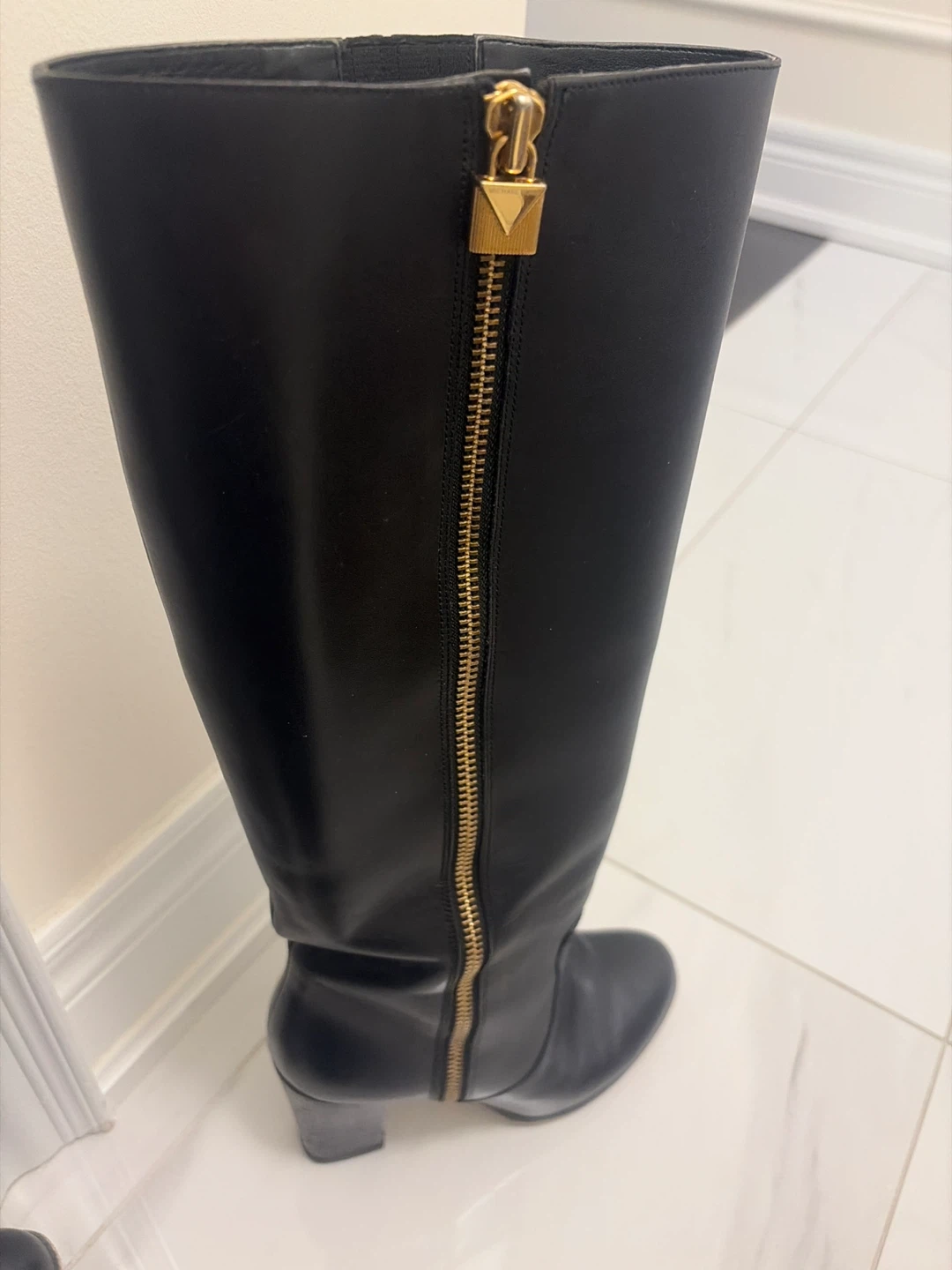 Michael Kors Black Leather Knee High Boots - photo 4