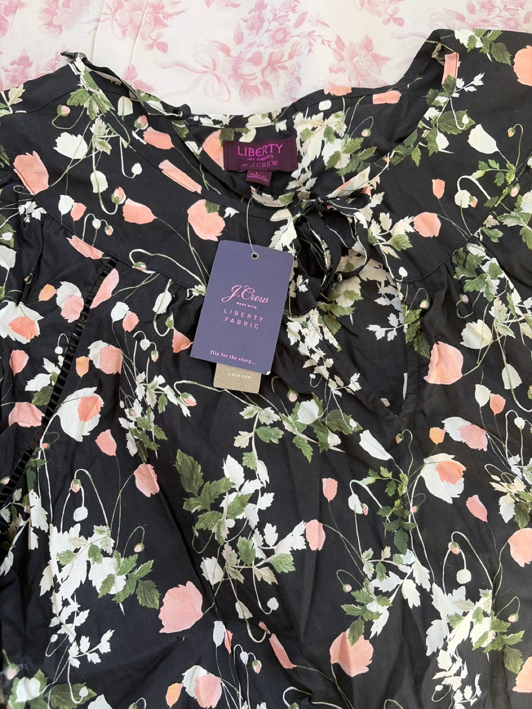 J. Crew Liberty Fabric Floral Blouse - Size L - photo 3