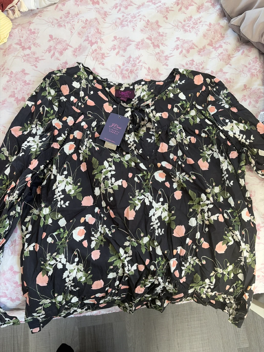 J. Crew Liberty Fabric Floral Blouse - Size L - photo 2