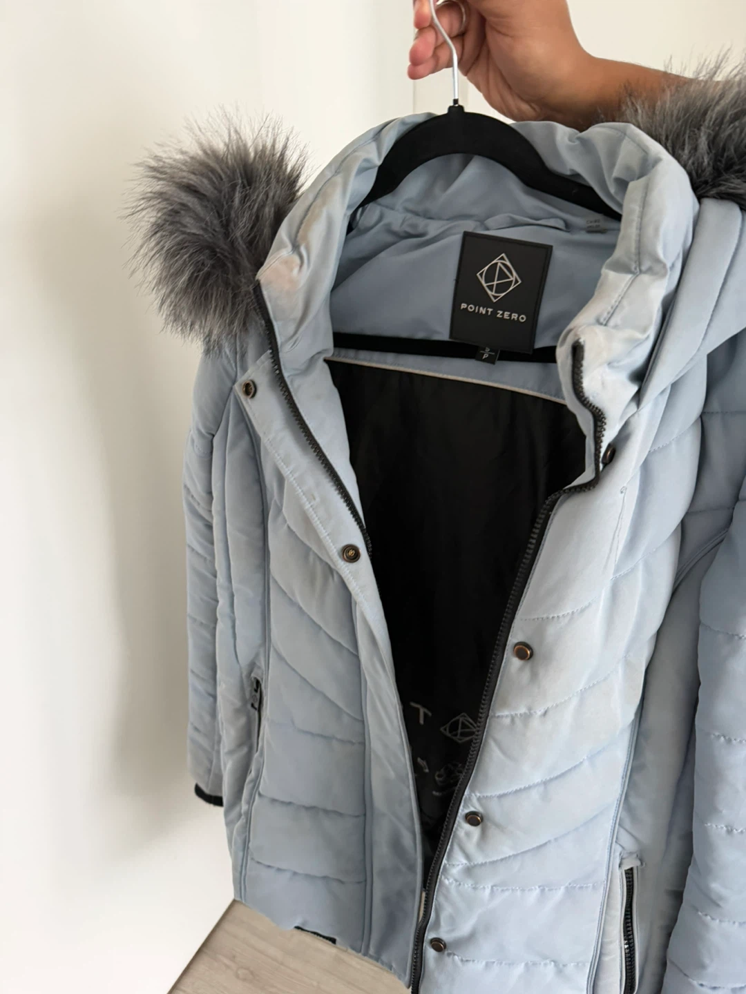 Point Zero Puffer Jacket - Light Blue, Size P