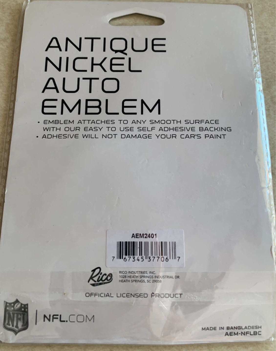 NFL Detroit Lions Antique Nickel Auto Emblem - New - photo 2