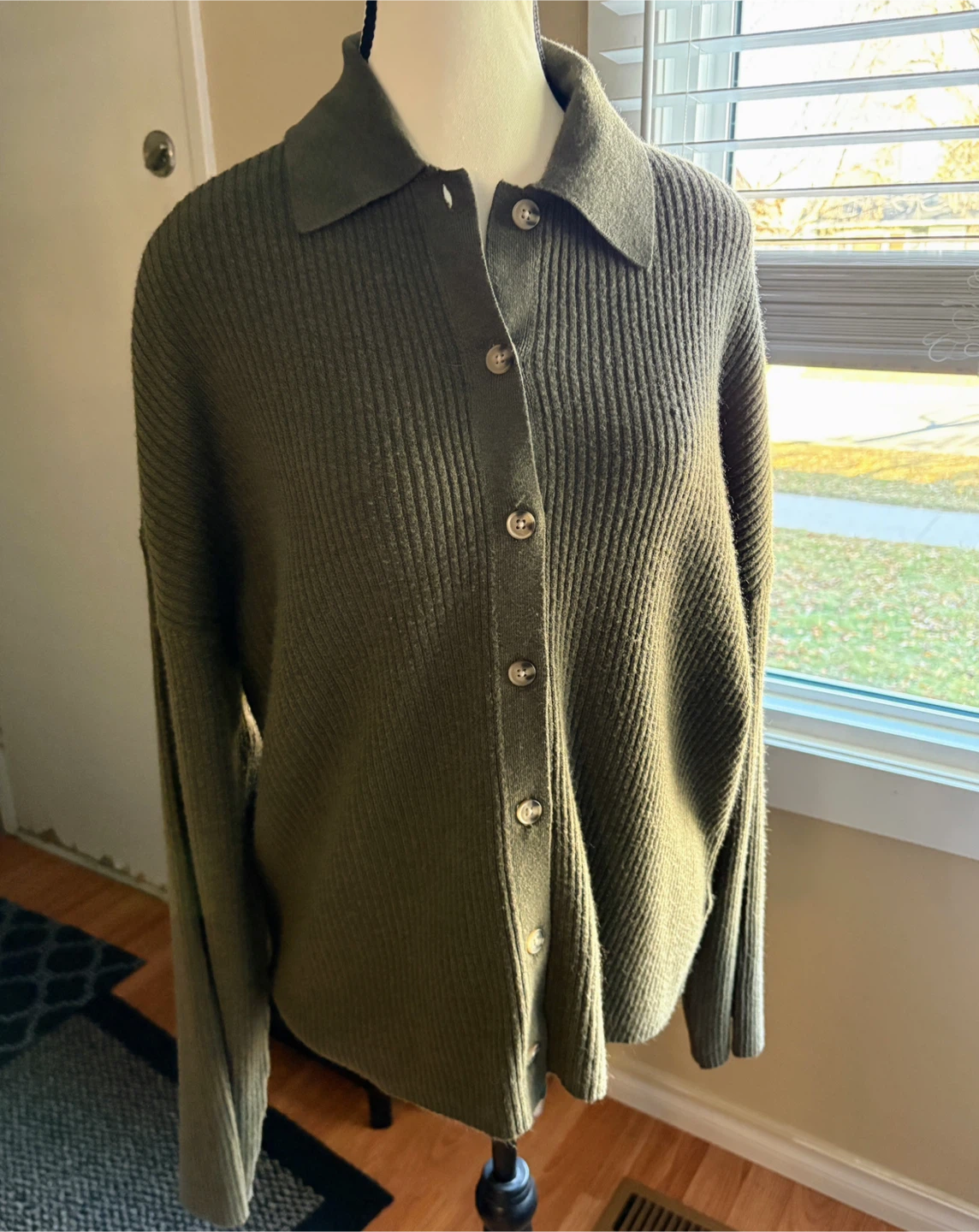 Joe Fresh Olive Green Cardigan