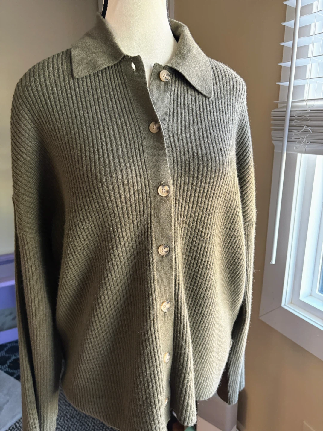 Joe Fresh Olive Green Cardigan - photo 3