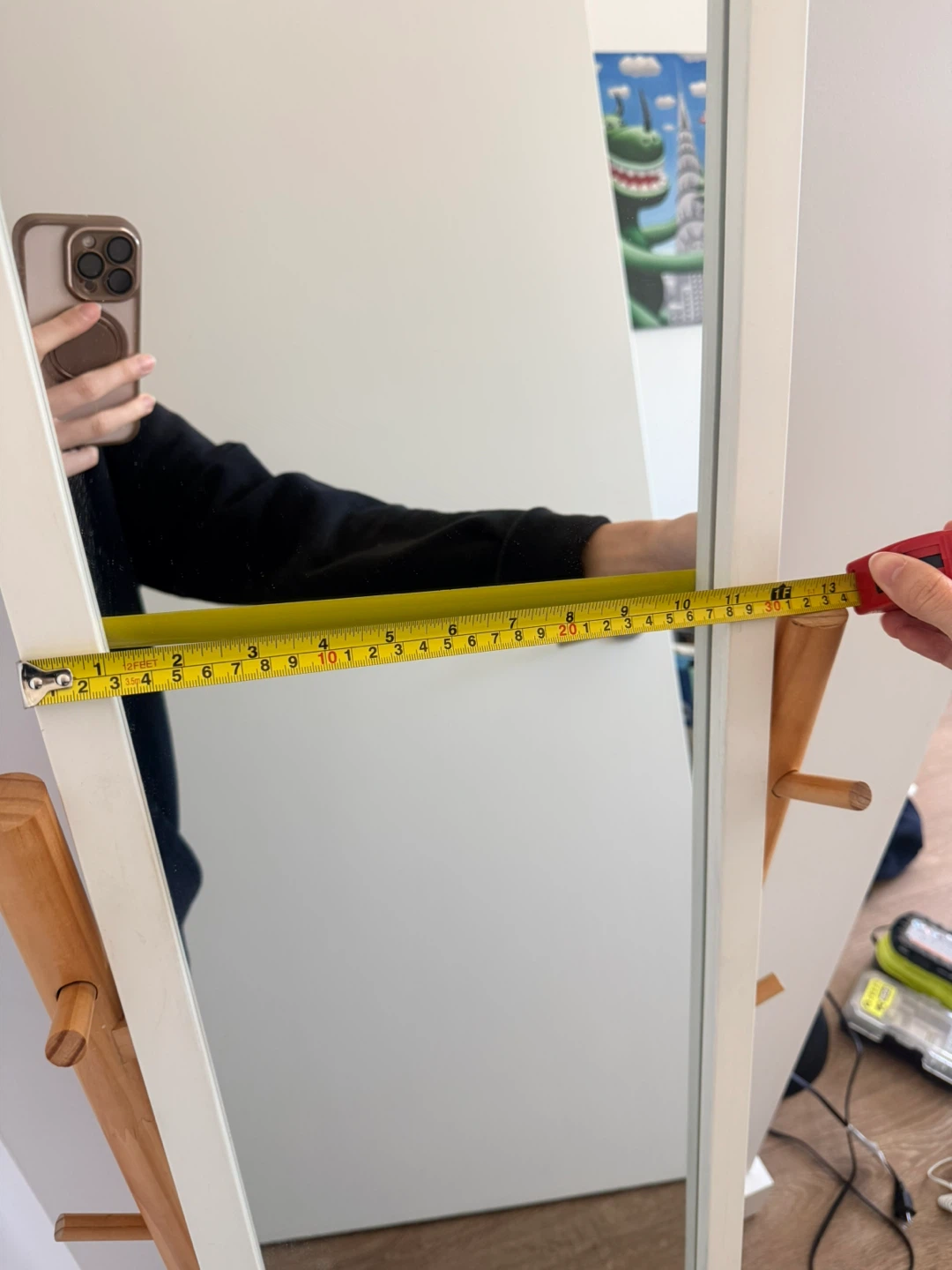 White Framed Full Length Mirror - photo 5