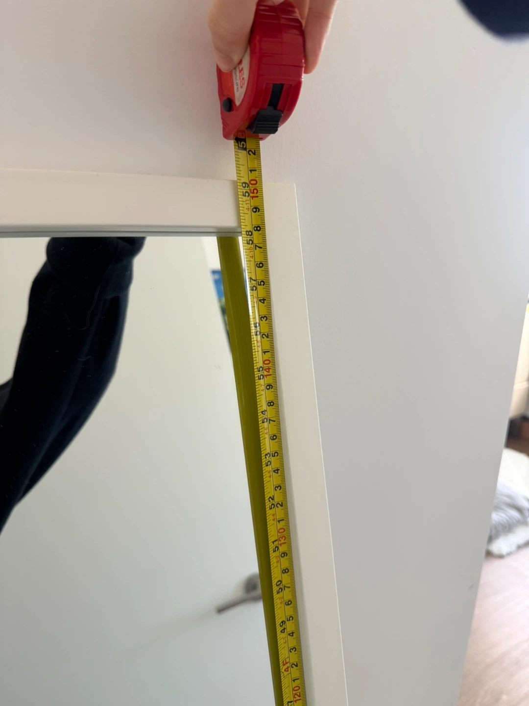 White Framed Full Length Mirror - photo 4