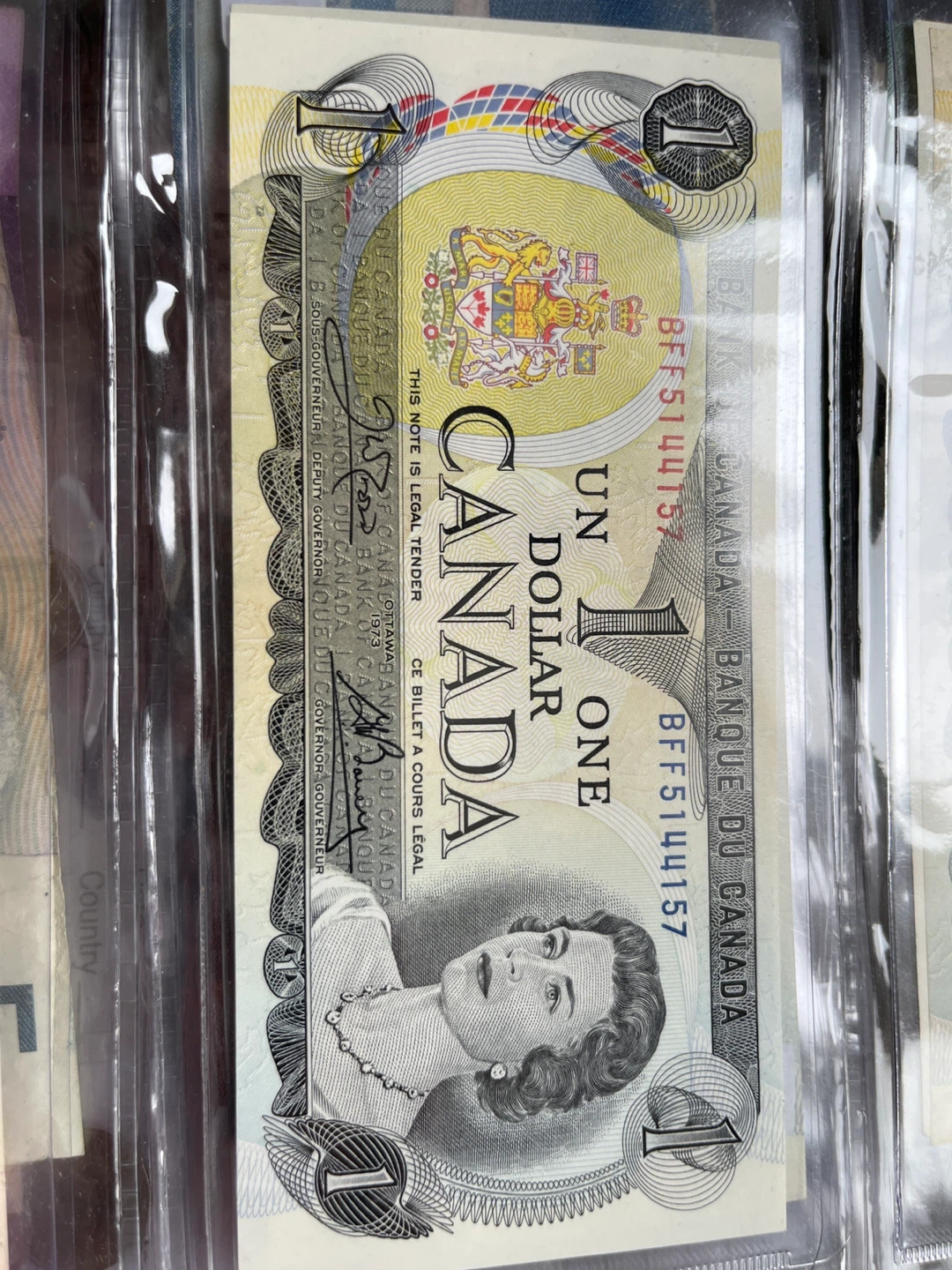 Vintage 1954 Canadian One Dollar Bill