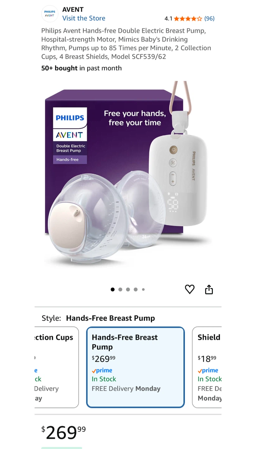 New in sealed box! Philips Avent Double Electric Breast Pump