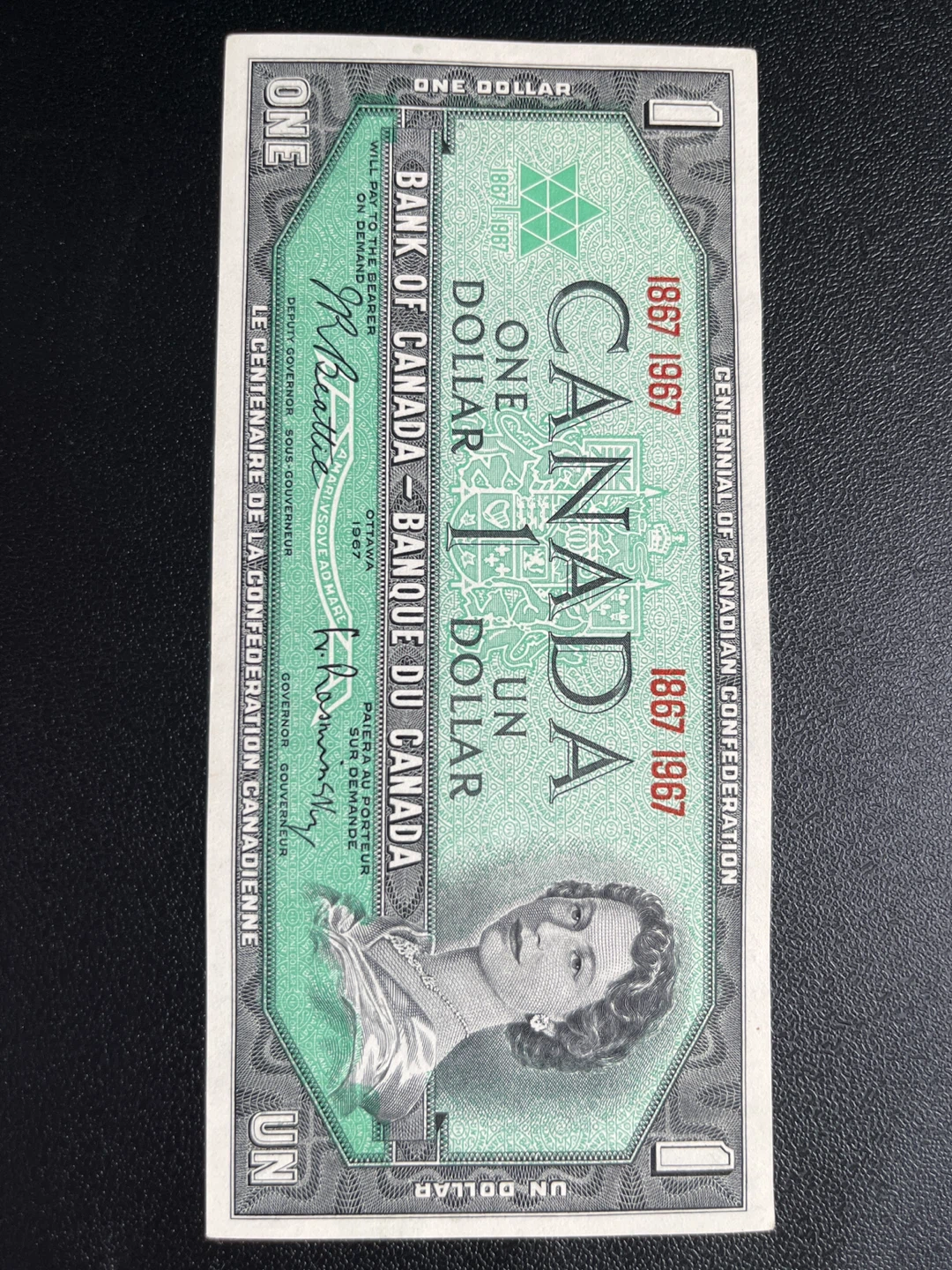 1967 Centennial Canadian $1 Bill