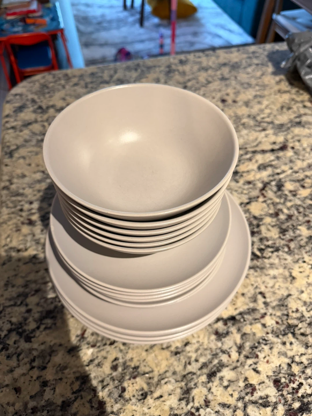 IKEA FÄRGKLAR 18-Piece Dinnerware Set - Matte Light Gray - photo 3