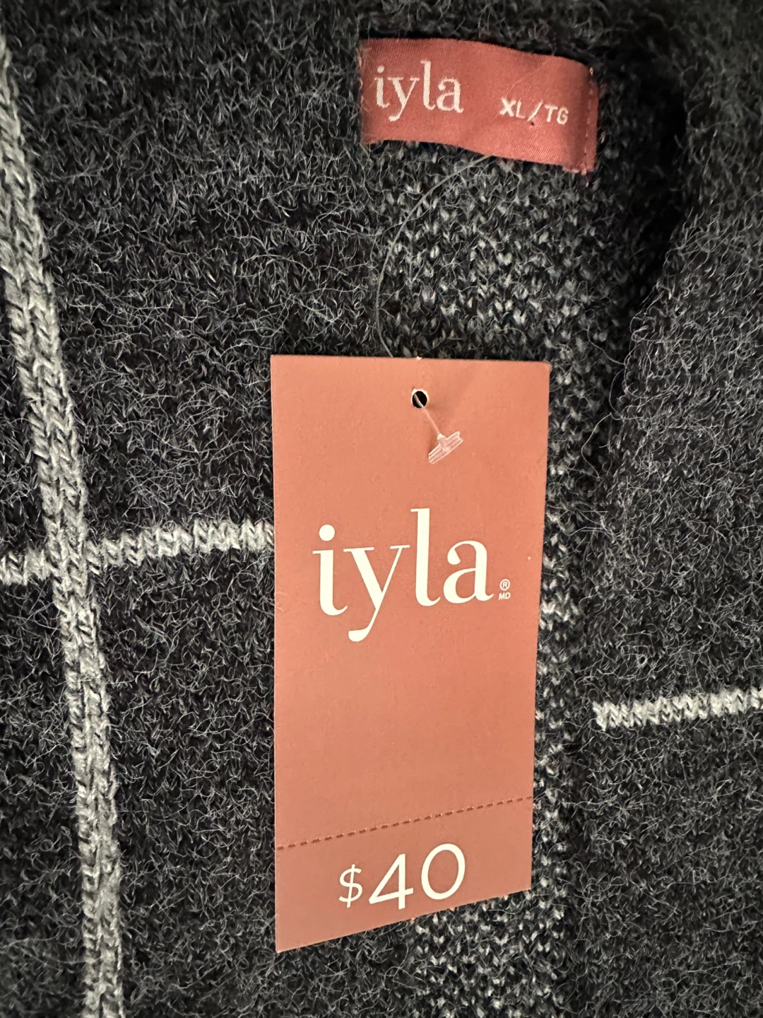 Iyla XL/TG Grey Hooded Cardigan - New with Tags! - photo 3