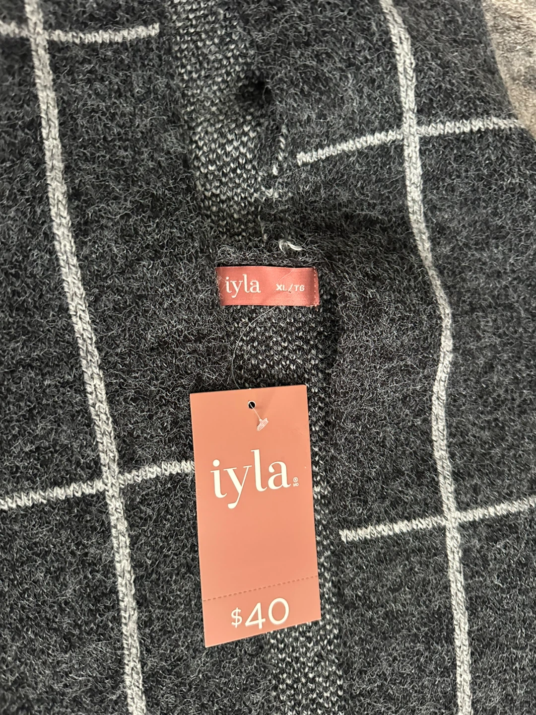 Iyla XL/TG Grey Hooded Cardigan - New with Tags! - photo 5