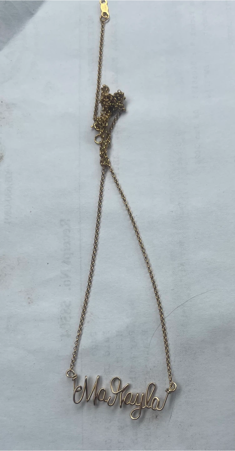 Gold 'MaKayla' Name Necklace