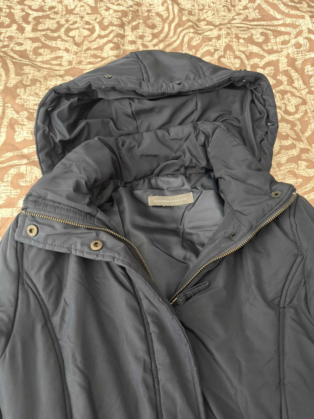 Sandro Ferrone Black Puffer Coat - Size S - photo 5