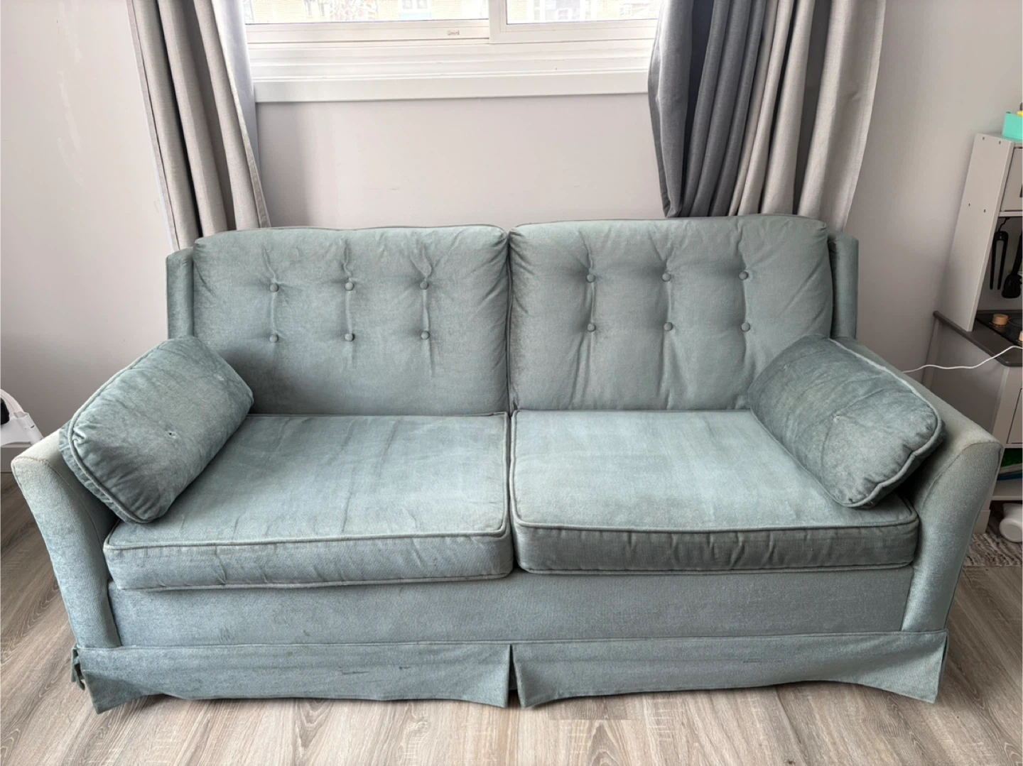 Blue Sofa Bed with Mattress - Great Condition!